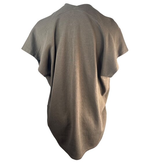 2/$30 ZARA Medium Deep V-Neck Khaki Green Cotton Blend Top - Picture 3 of 13